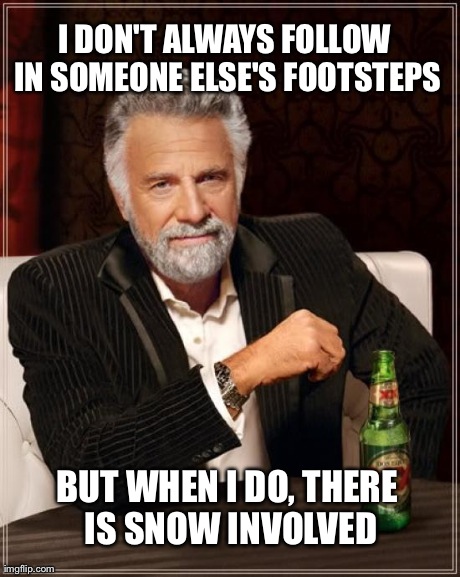 The most interesting man in the world doesn't like snow either...