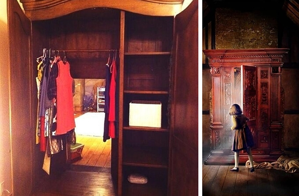 1.) Put a wardrobe in front of a playroom door to make a fun path to Narnia.