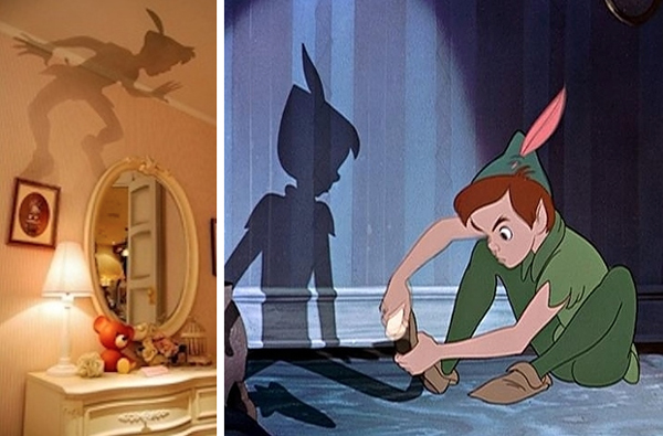 5.) Cut out (or buy) a Peter Pan decal to put on the wall.