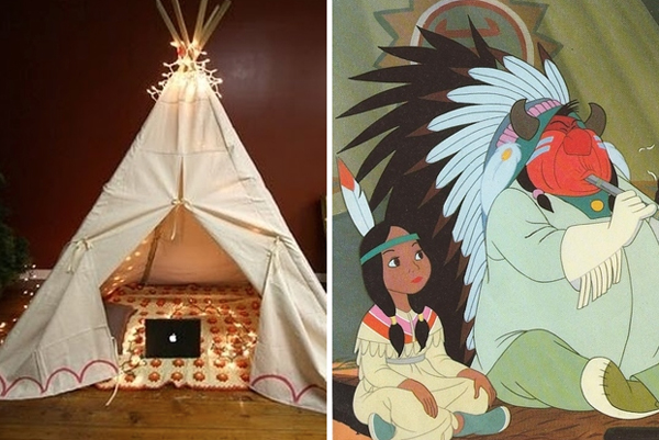 11.) Build a teepee even Tiger Lily wold love.