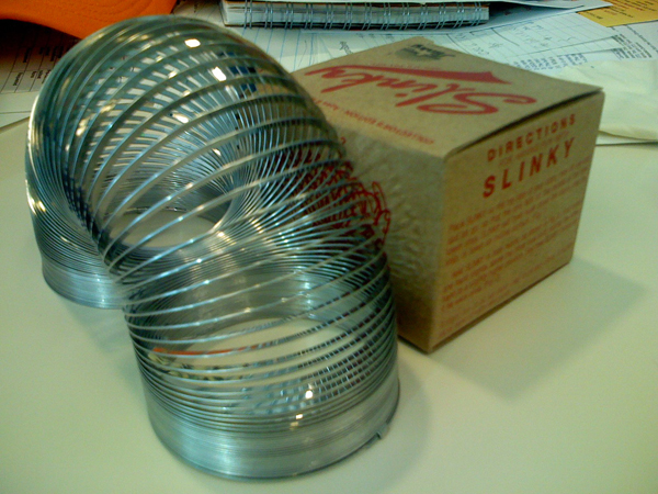 5.) Slinky: In 1943, naval engineer Richard James was trying to develop a spring that would support and stabilize sensitive equipment on ships. After watching the spring fall, he got the idea for the toy.