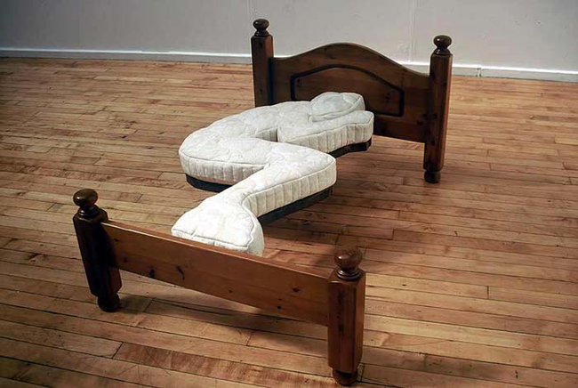 2.) A perfectly designed bed for those who sleep alone.