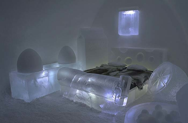 14.) How about sleeping on a bed of ice?