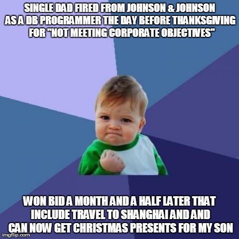 As a Single Dad trying to survive as well as take care of my three year old son, today was a good day...