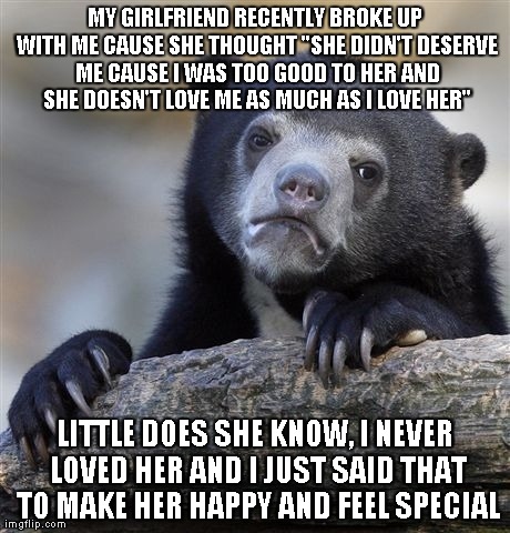 I want to tell her, but I want to be the good guy here...